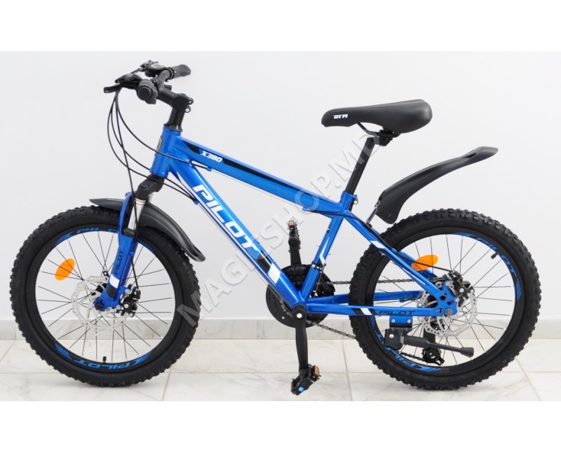 Bicicletă RTM MTB 20 (SHIMANO 18 viteze, anvelope-KENDA, frâne cu discuri) albastru
