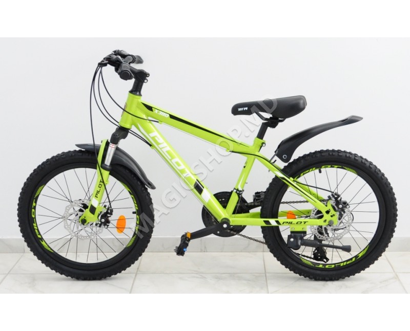 Bicicletă RTM MTB 20 (SHIMANO 18 viteze, anvelope-KENDA, frâne cu discuri) verde