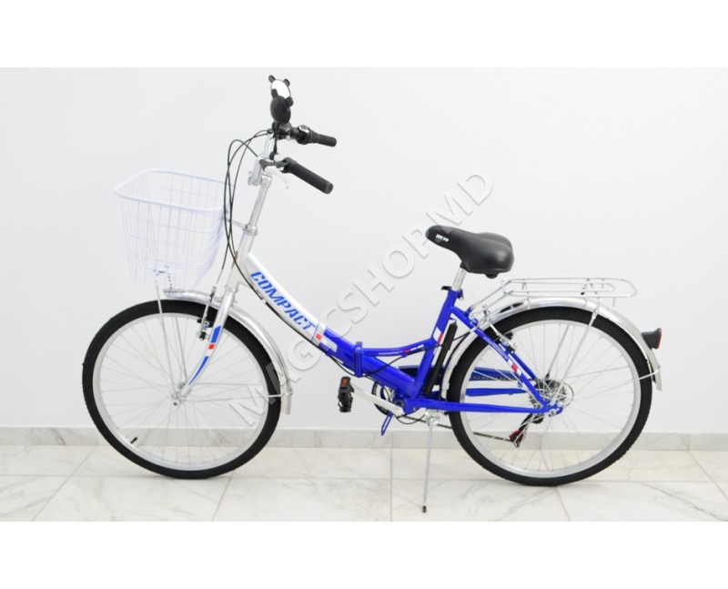 Bicicletă Compact RTM 24" (SHIMANO 6 viteze, rama pliabilă) albastru