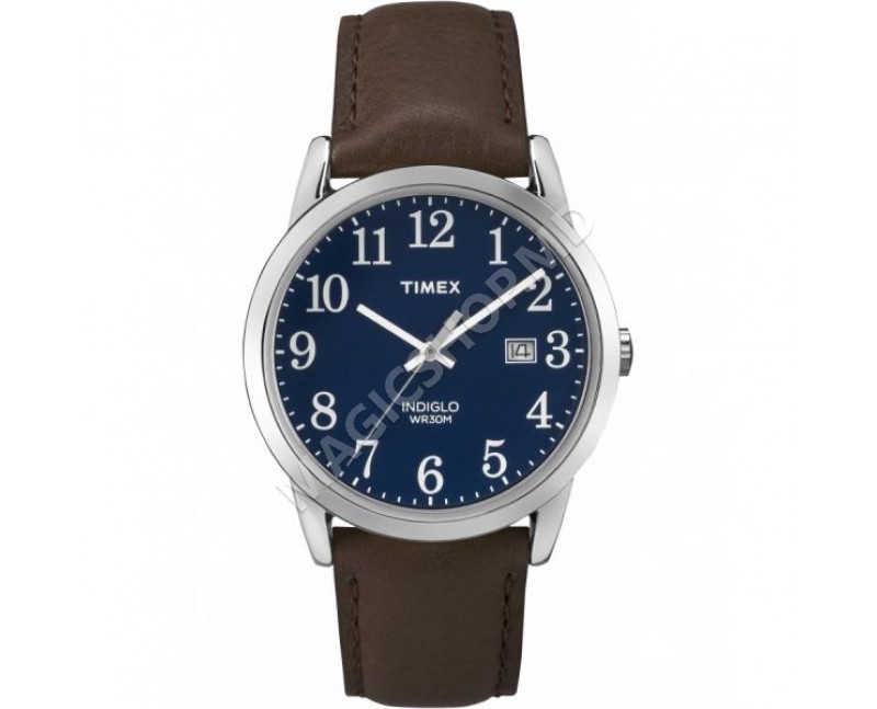 Мужские часы Timex Easy Reader 38mm Leather Strap Watch