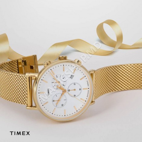 Ceas unisex Timex Fairfield Chronograph 41mm Mesh Band Watch