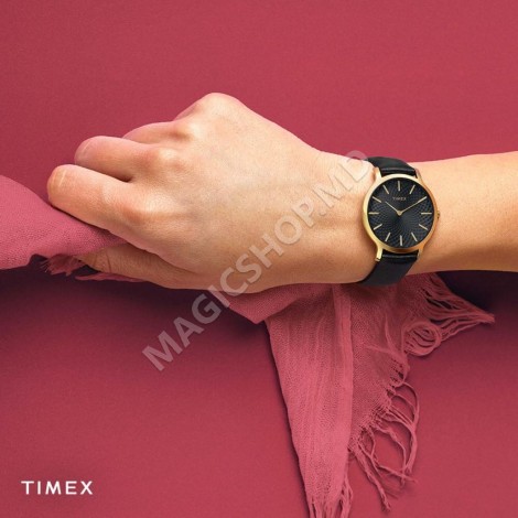 Ceas pentru femei Timex Metropolitan 34mm Leather Strap Watch