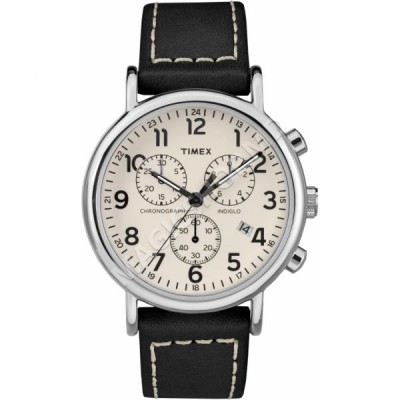 Ceas pentru barbati Timex Weekender Chronograph 40mm 2-piece Leather Strap Watch