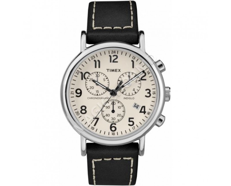 Ceas pentru barbati Timex Weekender Chronograph 40mm 2-piece Leather Strap Watch