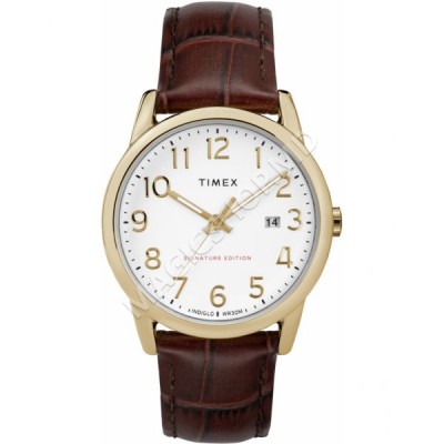 Мужские часы Timex Easy Reader Signature 38mm Leather Strap Watch