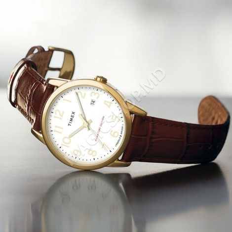 Ceas pentru barbati Timex Easy Reader Signature 38mm Leather Strap Watch