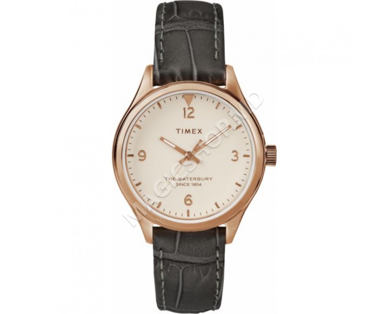 Женские часы Timex Waterbury Womens 34mm Leather Strap Watch