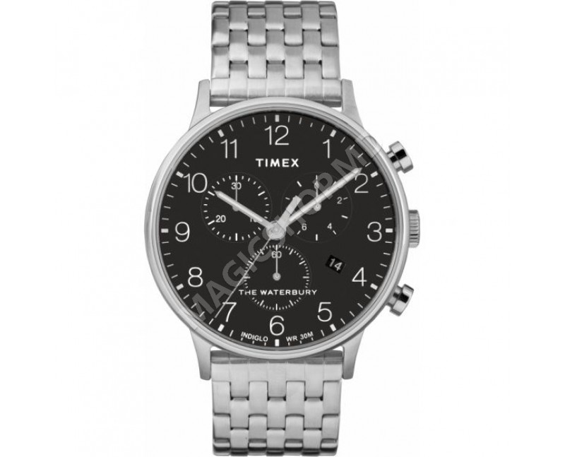 Мужские часы Timex Waterbury Classic Chronograph 40mm Stainless Steel Watch
