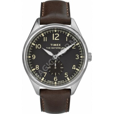 Мужские часы Timex Waterbury Traditional Sub Second 42mm Leather Strap Watch