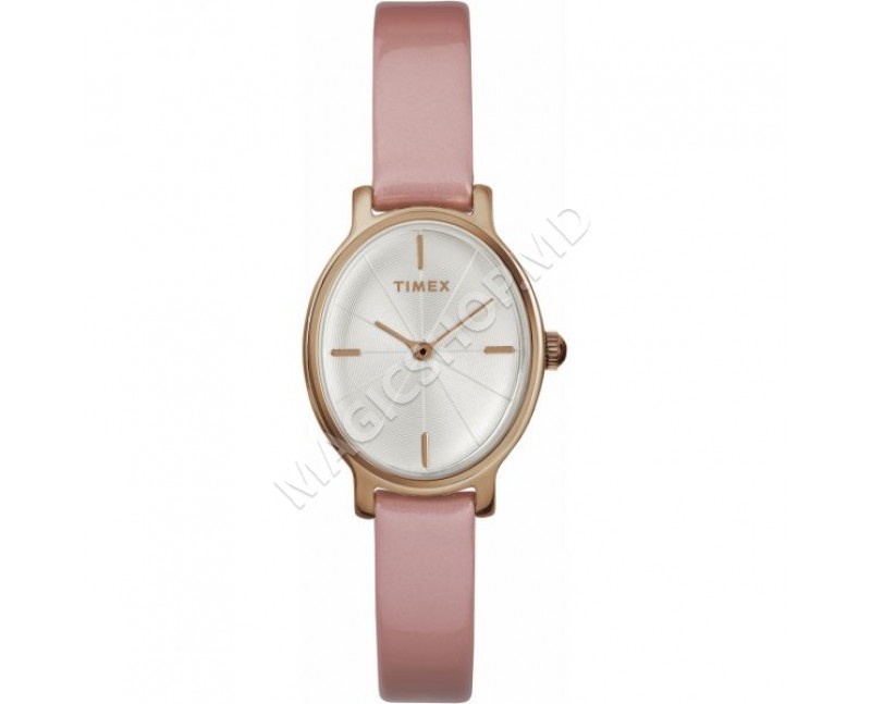 Ceas pentru femei Timex Milano Oval 24mm Patent Leather Strap Watch