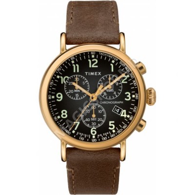 Ceas pentru barbati Timex Standard Chronograph 41mm Leather Strap Watch