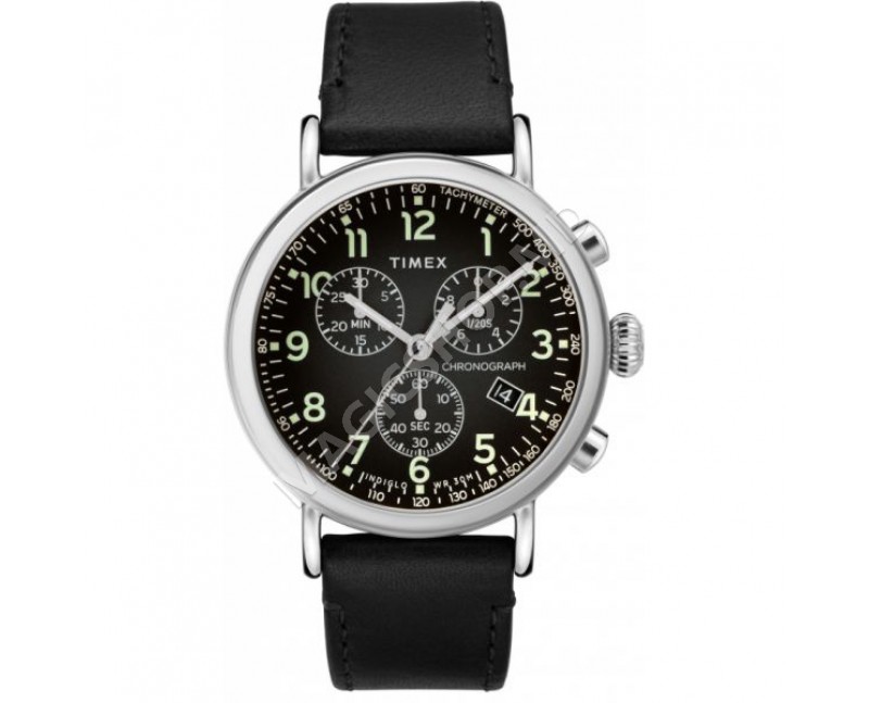 Мужские часы Timex Standard Chronograph 41mm Leather Strap Watch