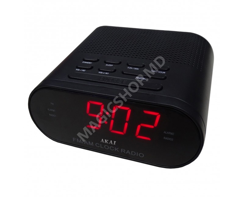 Radio cu ceas AKAI CR002A-219 Negru