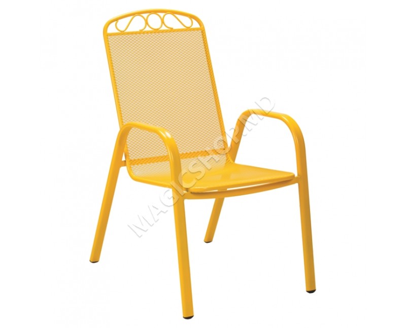 Scaun pentru gradina MELFI (Yellow) (71x55x101cm)