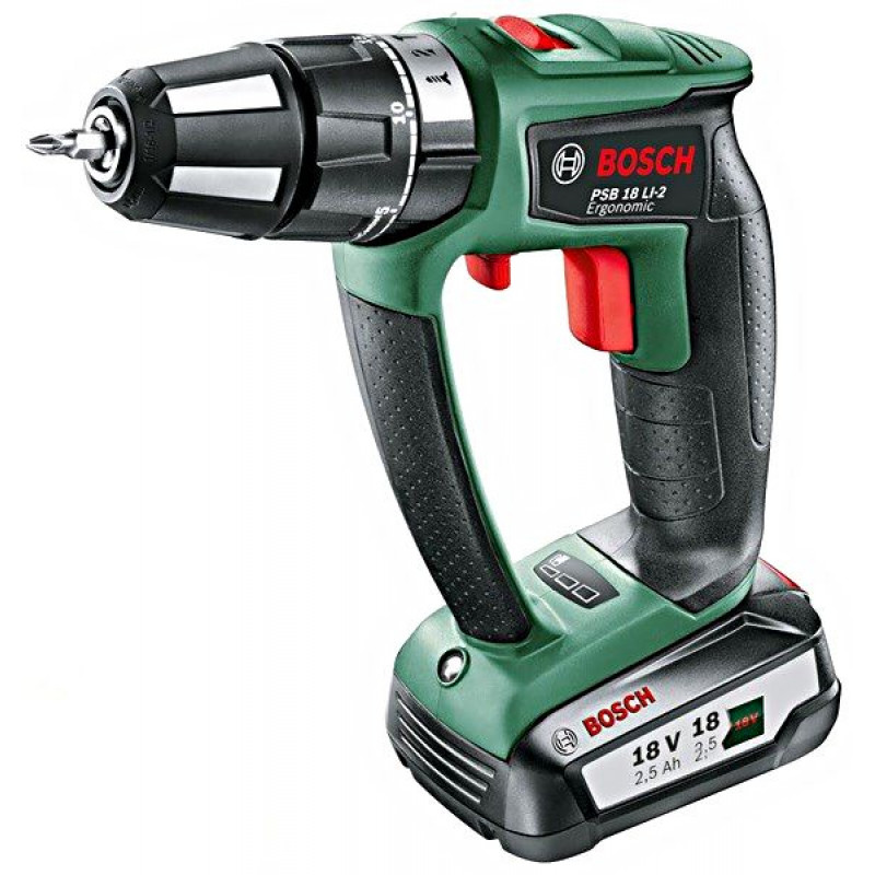Maşină de înşurubat cu acumulator PSR 18 LI-2 32 Nm 2.5 Ah 18 V 1400 rot/min Bosch