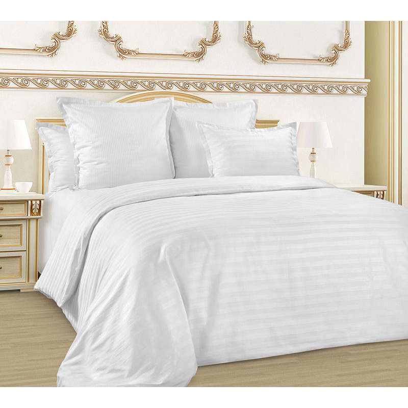 Set de lenjerie Cottony satin de lux PERLA ALBA (linii late) 2P EURO