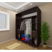 Dulap BofiMob D-200 (foto2) 220x200x60 cm bej, maro, negru