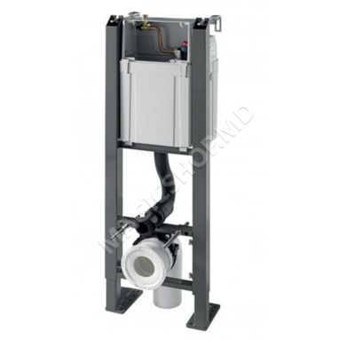 Инсталляция для подвесного унитаза Wirquin Chrono + кнопка Essentiel White