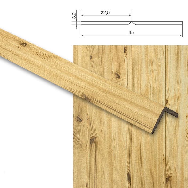 Cornier MDF Pin noduros – 2600x45x3,2