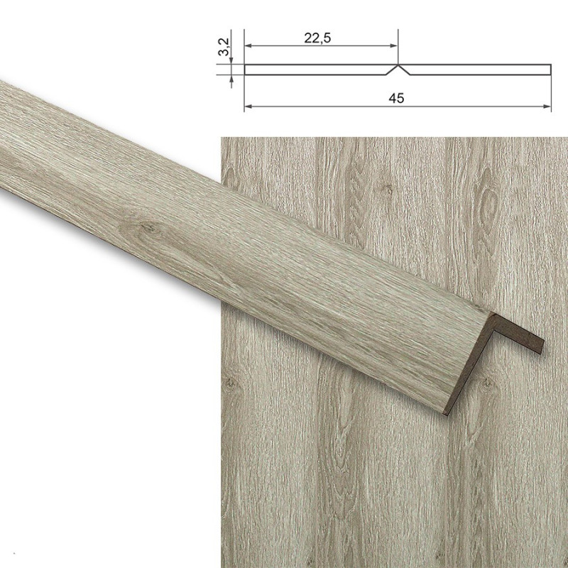 Cornier MDF Stejar Sherwood – 2600x45x3,2