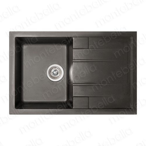 Chiuvetă Montebella 780 x 500 cm negru 