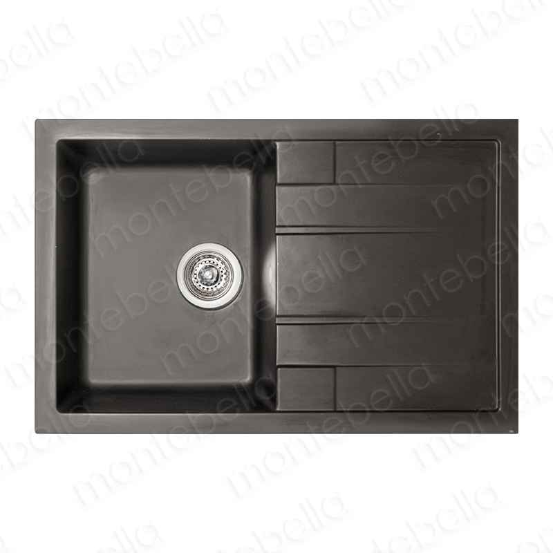 Chiuvetă Montebella 780 x 500 cm negru 