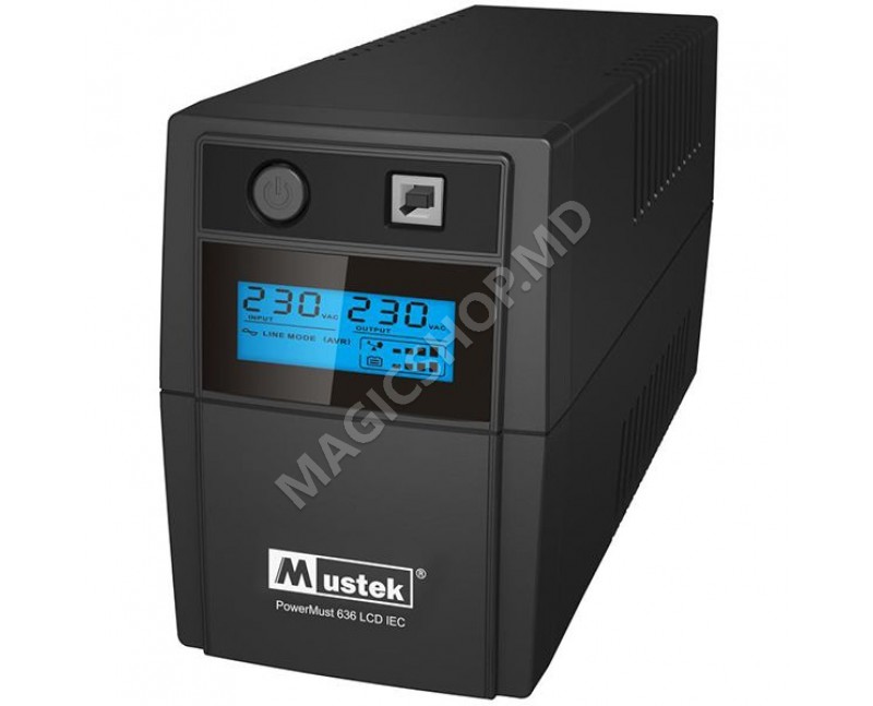 Sistem UPS Mustek PowerMust 800 LCD 650VA