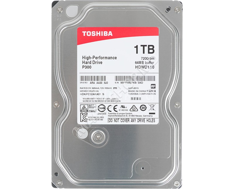 Hard disk Toshiba HDWD110UZSVA 1000 GB
