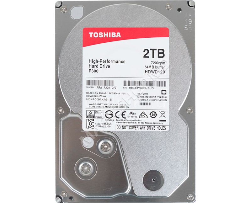 Hard disk Toshiba HDWD120UZSVA 2000 GB