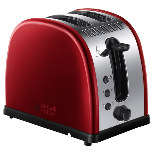 Prăjitor de p&acirc;ine Russell Hobbs Legacy inox, rosu