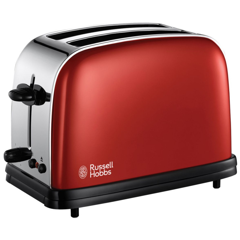 Prăjitor de p&acirc;ine Russell Hobbs Colours inox, rosu