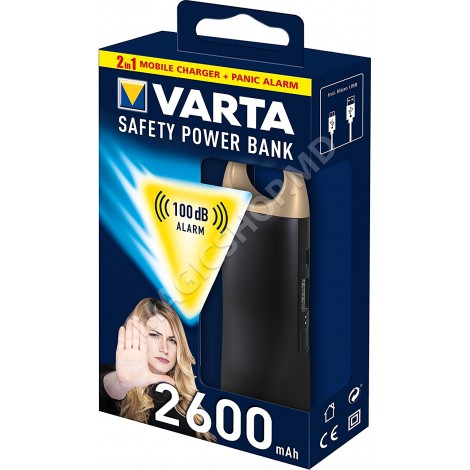 Power Bank Varta 57964101111 коричневый, черный