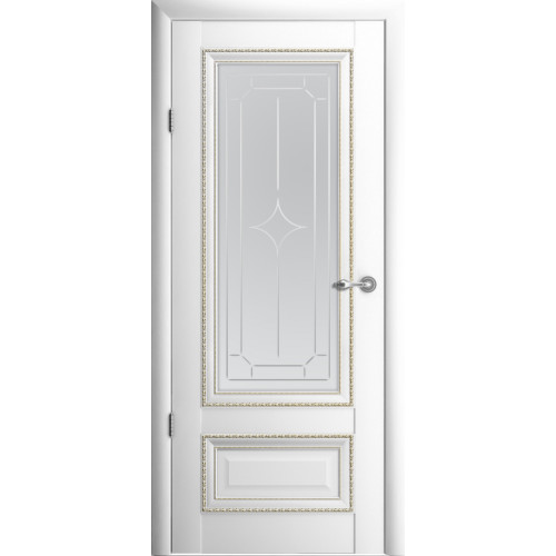 Usa interior Versal-1 cu sticla Vinil Alb (2000x600, 400, 700, 800, 900mm)
