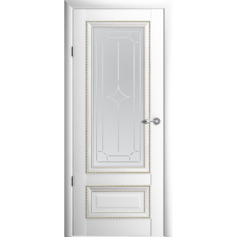 Usa interior Versal-1 cu sticla Vinil Alb (2000x600, 400, 700, 800, 900mm)