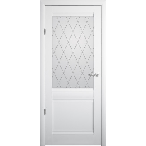 Usa interior Rome cu sticla Vinil Alb (2000x600, 700, 800, 900mm)