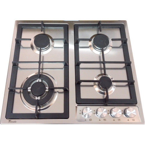 Plita de gaz incorporabila Tornado TEXTUR 6041 Iron Inox