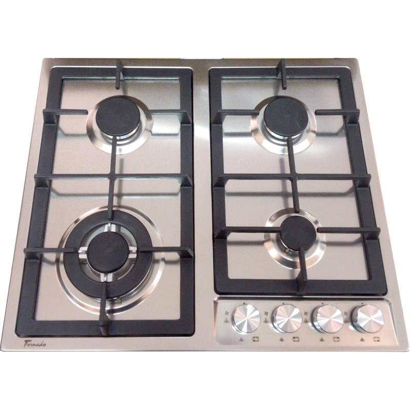 Plita de gaz incorporabila Tornado TEXTUR 6041 Iron Inox