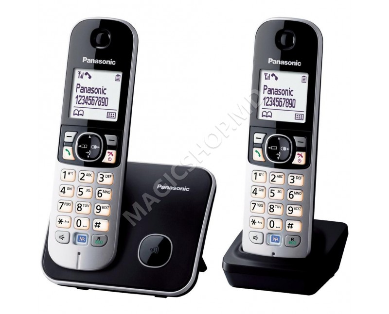 Telefon fără fir Panasonic KX-TG6812UAB Negru