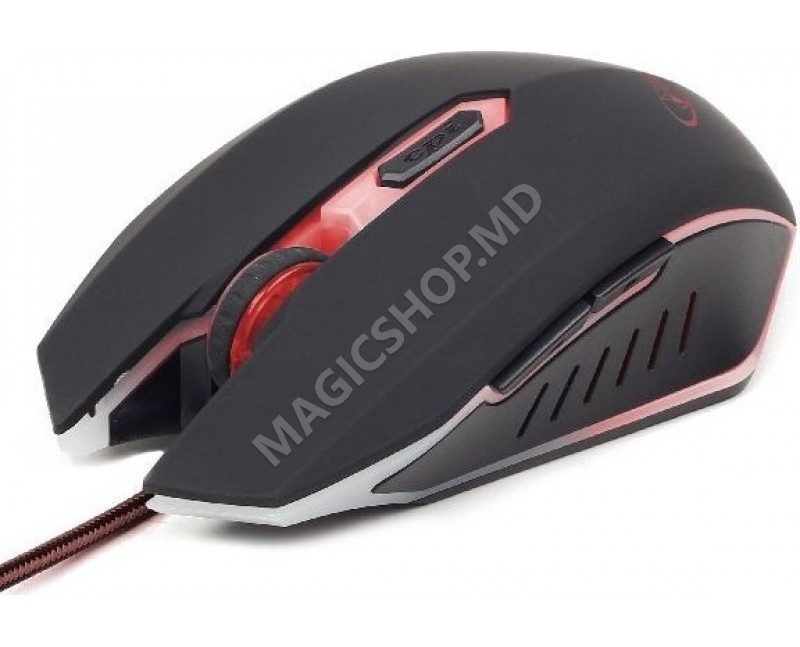 Мышка Gembird MUSG-001-R Чёрный-Красный