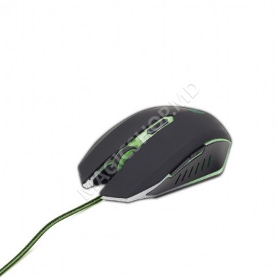 Мышка Gembird MUSG-001-G Чёрный-Зелёный