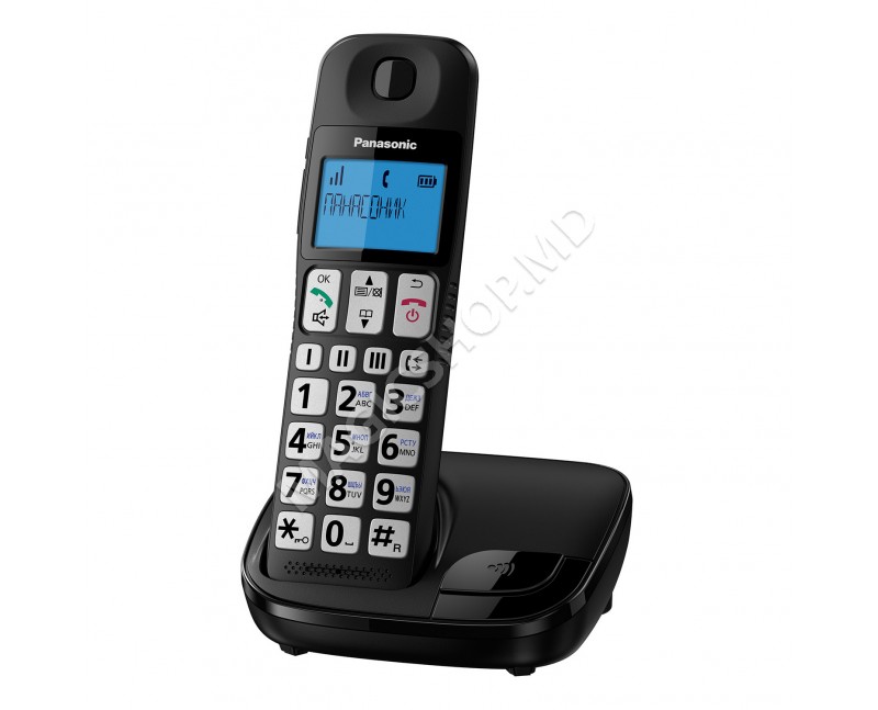 Telefon fără fir Panasonic KX-TGE110UCB Negru
