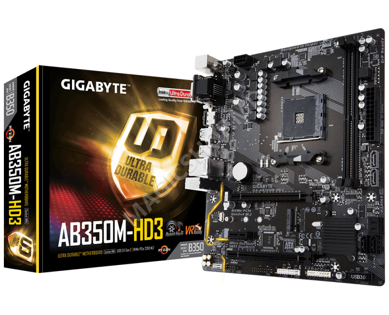 Placă de bază Gigabyte GA-AB350M-HD3 1.0 (AMD B350,mATX)