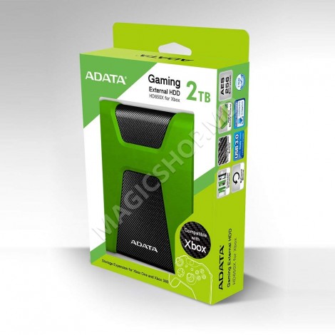 Hard disk extern ADATA AHD650X-2TU3-CGN 2000GB verde