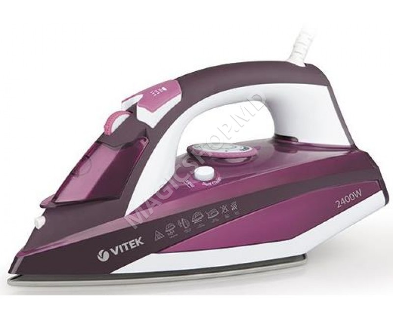 Утюг VITEK VT-1215 белый, фиолетовый