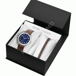 Ceas set Pierre Lannier Arcadius – Ceas bărbătesc cu curea din piele