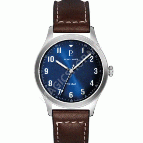 Ceas set Pierre Lannier Arcadius – Ceas bărbătesc cu curea din piele
