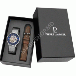 Un set cadou de ceasuri mecanice bărbătești de la Pierre Lannier, cu curea