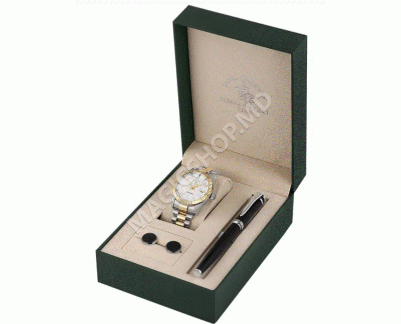 Ceas set bărbătesc Santa Barbara Polo & Racquet Club, Ø41 mm, 10 ATM