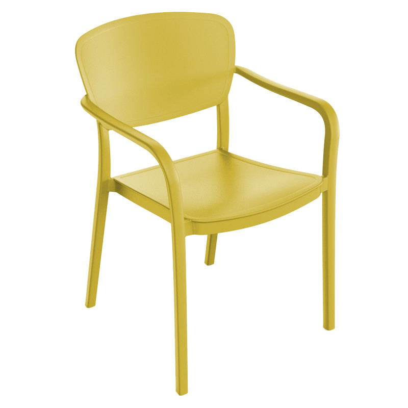 Scaun pentru gradina plastic Blues (maro; galben)