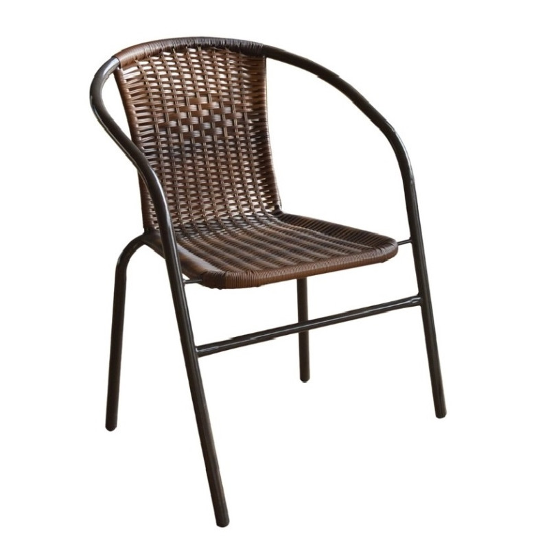 Scaun pentru gradina Bistro Waltz (Negru / Maro)